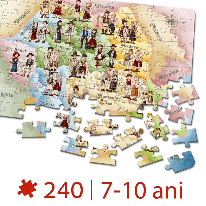 Puzzle copii - Costume Populare - 240 piese-34220