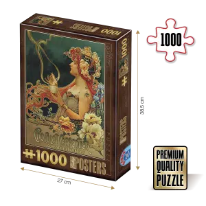 Puzzle adulți 1000 piese Vintage Poster - Chocolat Carpentier-0