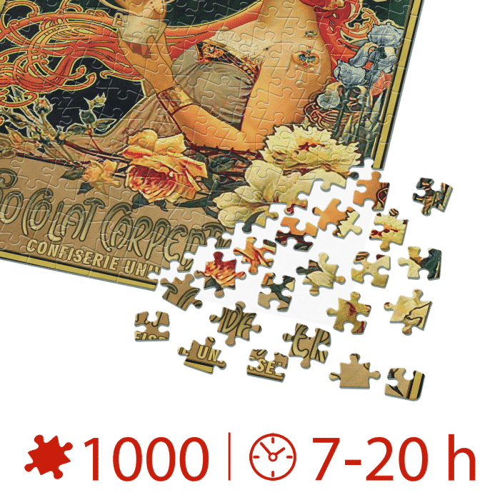 Puzzle adulți 1000 piese Vintage Poster - Chocolat Carpentier-35069