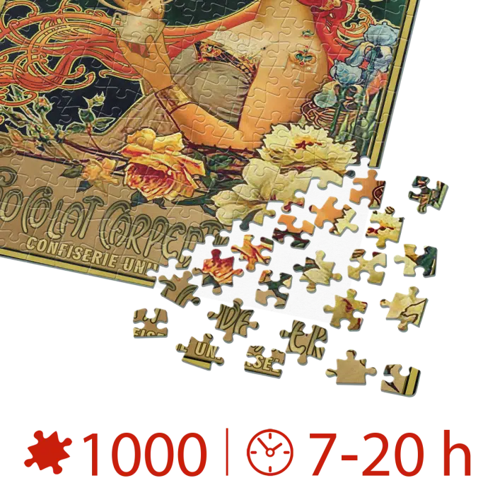Puzzle adulți 1000 piese Vintage Poster - Chocolat Carpentier-35069