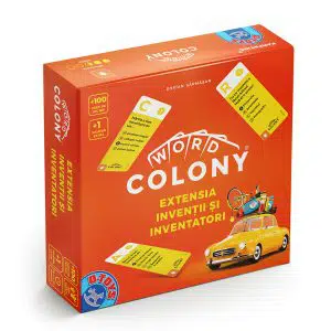Extensia Inventii & Inventatori Word Colony®, 100 carti de joc, +1 jucator, Editia RO-0